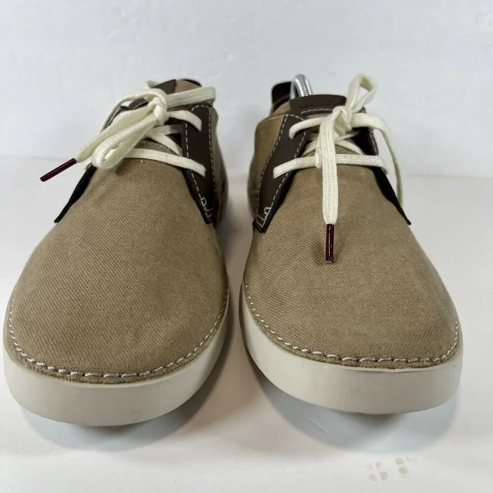 Clarks Collection Neelix Vibe Sand Canvas Sneakers - Men's US 10.5